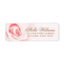 Romantic soft pink rose return address label