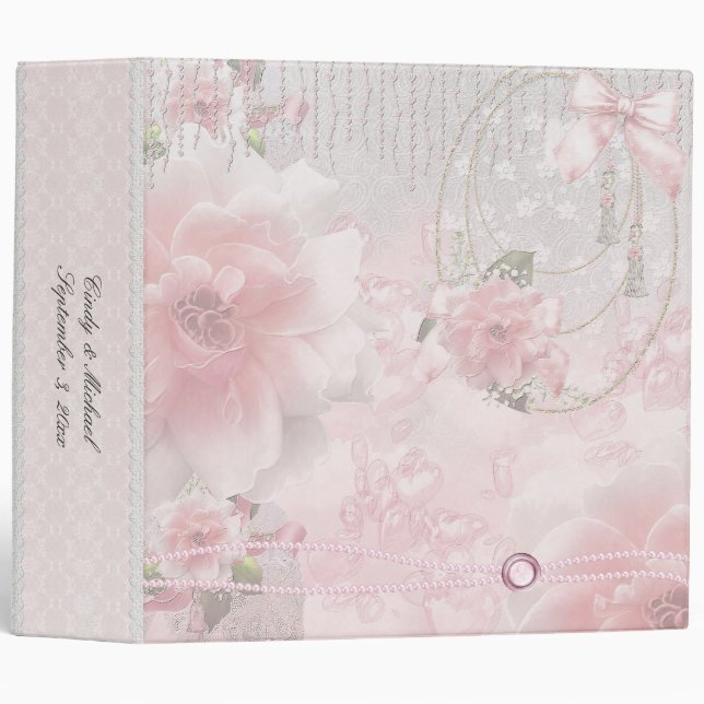 Romantic Soft Pink Roses Binder (Front/Spine)