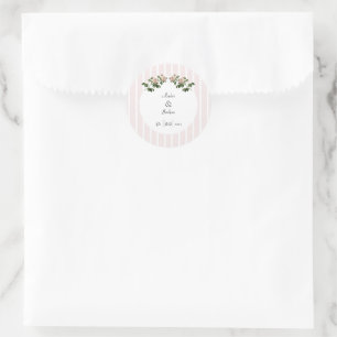 Romantic Soft Pink Wedding Sticker