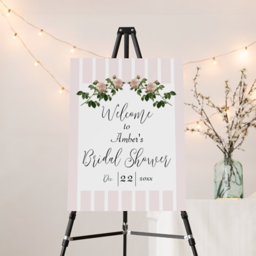 Romantic Soft Pink Welcome Bridal Shower Foam Board