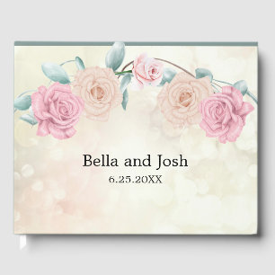 Romantic Soft Rose Wedding Guest Book
