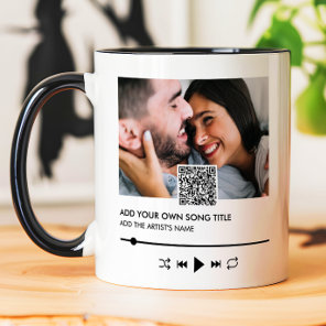 Romantic Song Title & Artist Music Player Mug