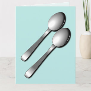 ROMANTIC SPOONING GREETING CARD CARDS
