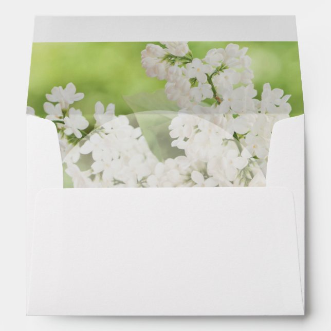 Romantic Spring Flower Floral Lilac Wedding Envelope (Back (Bottom))