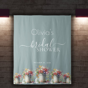 Romantic Spring Flowers Vase Bridal Shower Tapestry