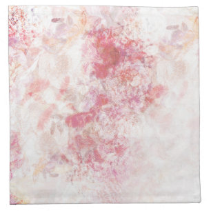 Romantic Spring Pink Flowers Wedding Napkin Cloth