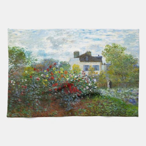 Romantic Spring Wedding Vintage Monet Garden Kitchen Towel