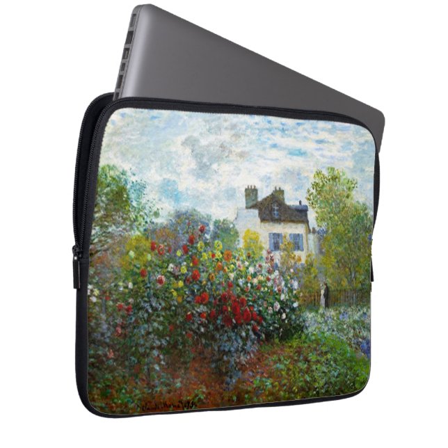 Romantic Spring Wedding Vintage Monet Garden Laptop Sleeve (Front Right)
