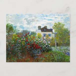 Romantic Spring Wedding Vintage Monet Garden Postcard