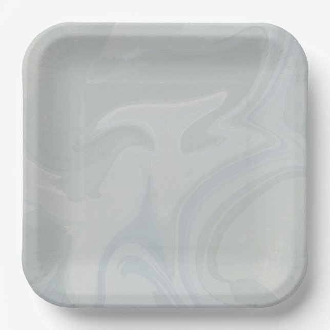 Romantic Square Paper Plate for Weddings (Front)