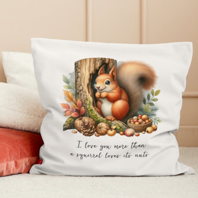 Romantic Squirrel Pillow – Cozy Valentine Gift (Creator Uploaded)