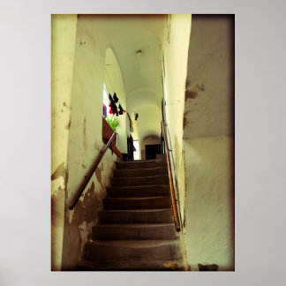 Romantic staircase in Keszthely, Hungary Poster