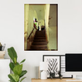 Romantic staircase in Keszthely, Hungary Poster (Home Office)