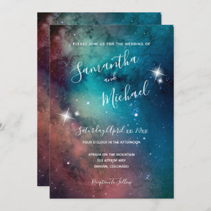 Romantic Star Lit Sky Wedding Invitation