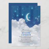 Romantic Stars and Moon Bridal Shower Invitation (Front/Back)