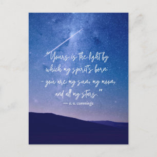 Romantic Stars Cummings Quote Postcard