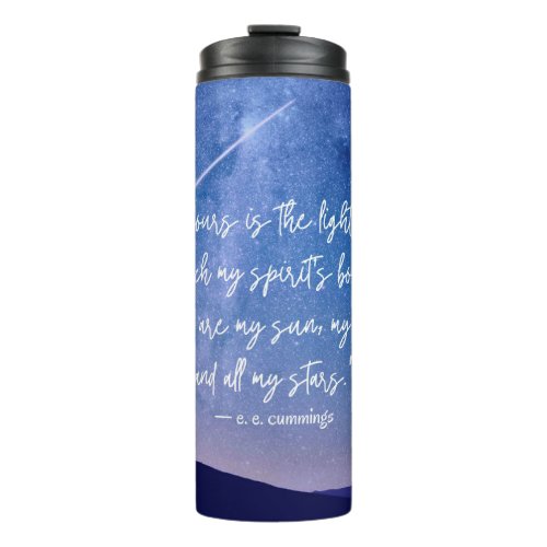 Romantic Stars Cummings Quote  Thermal Tumbler