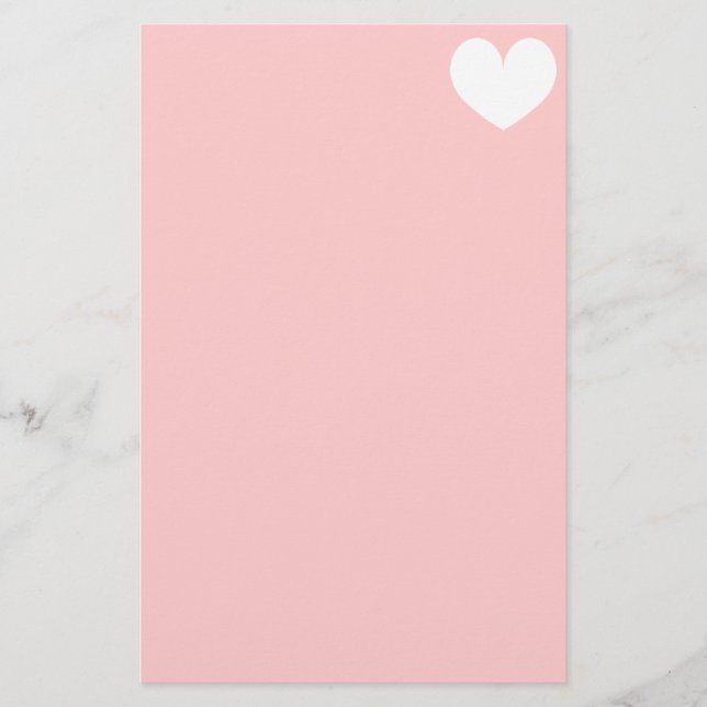 Romantic stationery writing paper | heart monogram (Front)