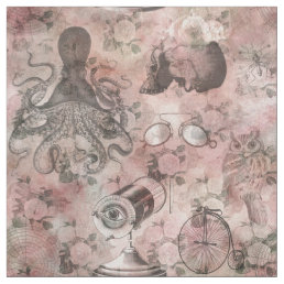 Romantic Steampunk | Antique Vintage Ephemera Fabric