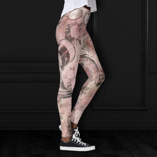 Romantic Steampunk | Antique Vintage Ephemera Leggings (Creator Uploaded)