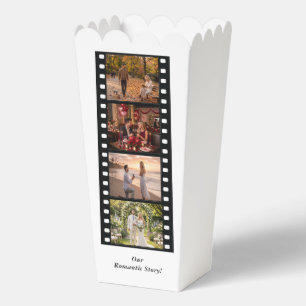 Romantic Story Filmstrip Wedding Popcorn Favor Box