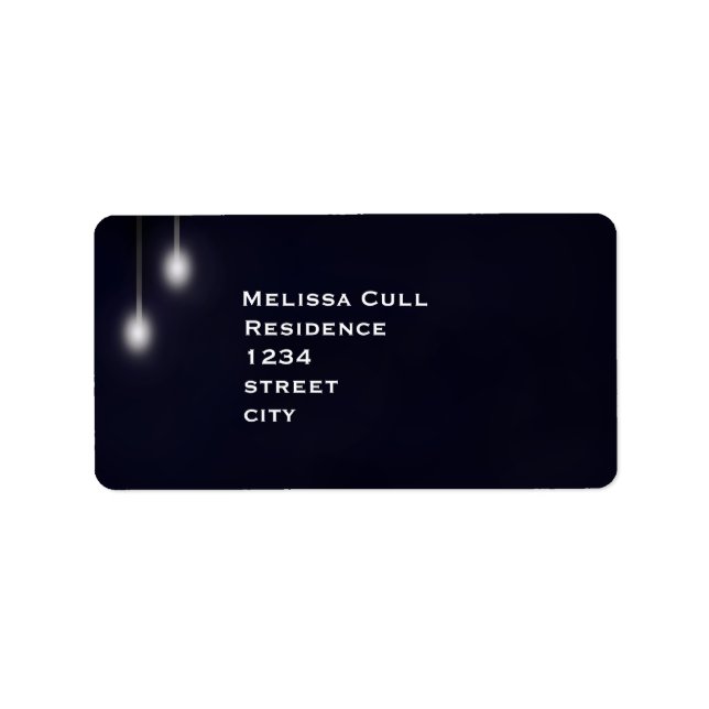 Romantic Street Light Blue Return Address Label (Front)