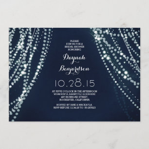 Romantic String Lights Bridal Shower Invitation