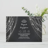 Romantic String Lights Bridal Shower Invitation (Standing Front)