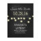 romantic string lights chalkboard save the date