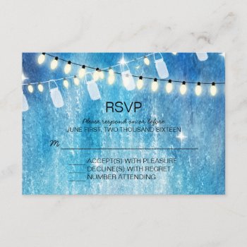 Romantic String Lights Rsvp Cards by PetitePaperie at Zazzle