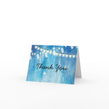 Romantic String of Lights Thank You Note
