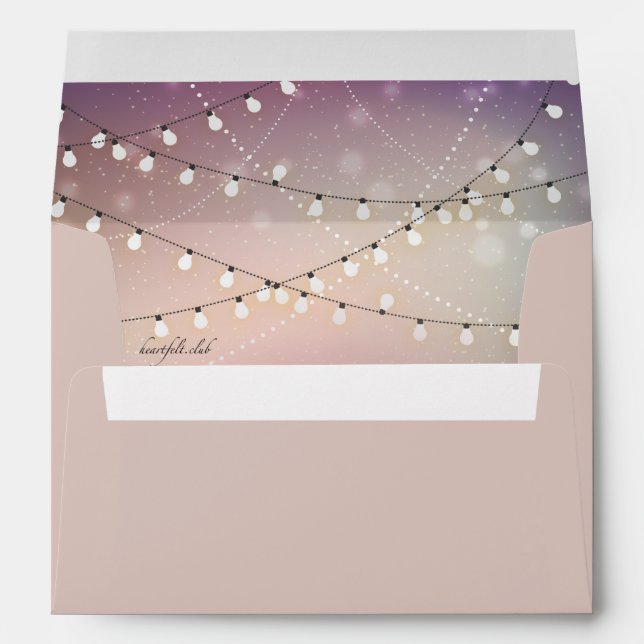 Romantic Strung Lights Lined Envelope (Back (Bottom))