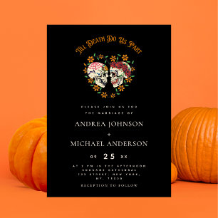 Romantic Sugar Skull Till Death Wedding Invitation