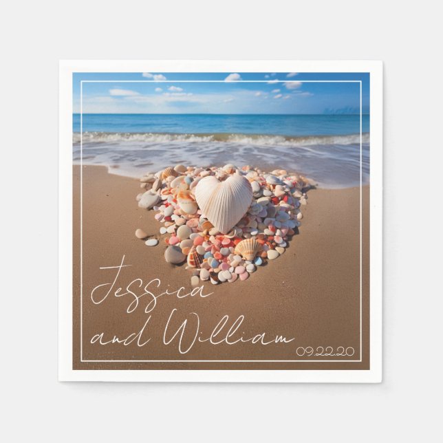 Romantic summer Wedding Napkins (Front)