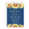Romantic Sunflowers Rustic Navy Blue Bridal Shower