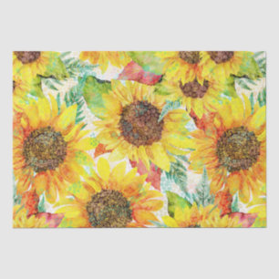 Romantic Sunflowers Tissue Paper