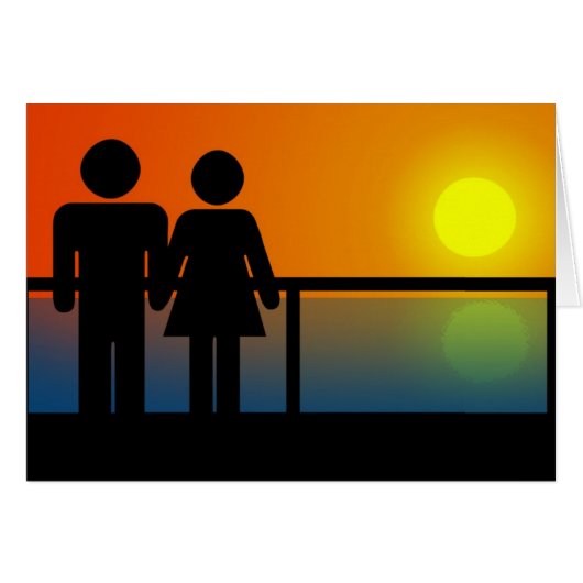 Romantic Sunset Cards (Front Horizontal)