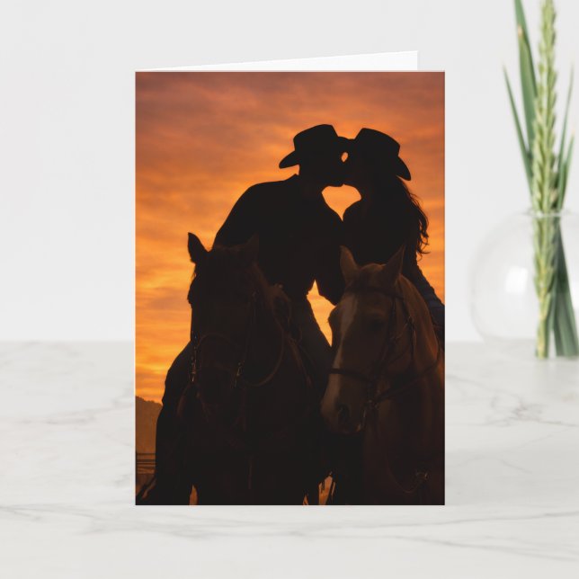 Romantic Sunset Country Love Card (Front)