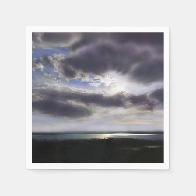 Romantic Sunset over the Lake Napkins (Front)