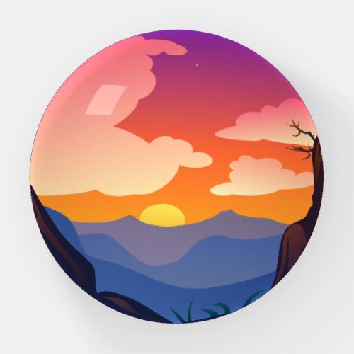 Romantic Sunset Paperweight