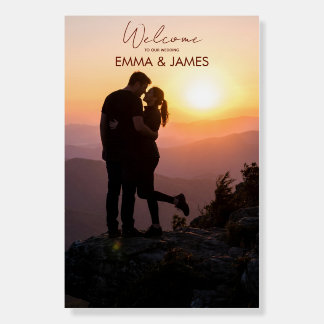 ROMANTIC SUNSET PHOTO WELCOME WEDDING POSTER