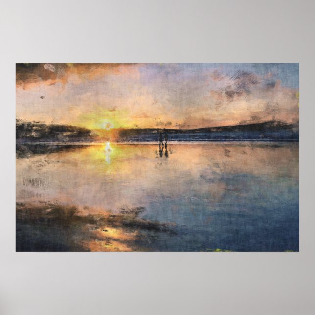 Romantic Sunset Stroll Poster (Front)
