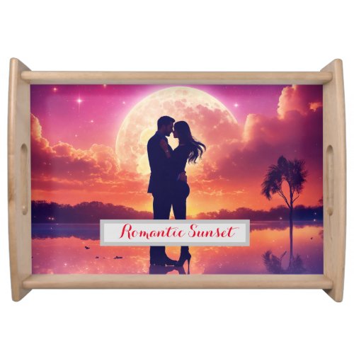Romantic Sunset Successful 35_Year_Old Man and W Serving Tray