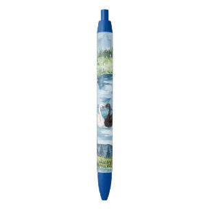 Romantic Swans Blue Lake Pen