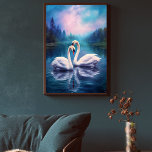 Romantic Swans Wall Art<br><div class="desc">Two Beautiful Romantic Swans Canvas Print It is a stunning illustration of two beautiful swans gracefully intertwined in a romantic pose. This charming artwork captures the elegance and serenity of the swans, making it a perfect addition to any bedroom, living room, or nursery. The gentle pastel hues and delicate details...</div>