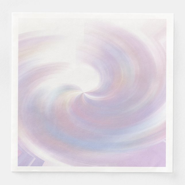romantic swirl paper dinner napkins (Front)