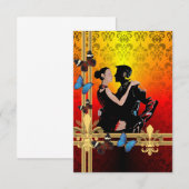 Romantic tango dancers on damask (Front/Back)