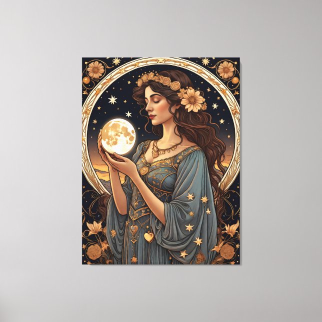 romantic tarot woman canvas print (Front)