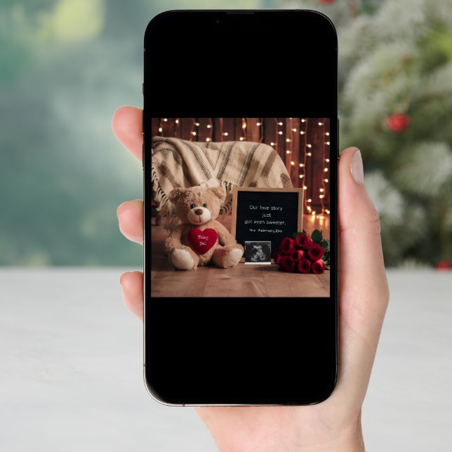 Romantic teddy bear pregnancy announcement  (Front Digital)
