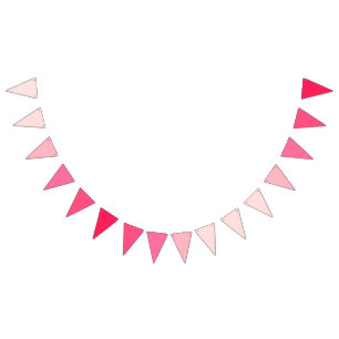 Romantic Tender Rose Delicate Gradient Bunting Flags
